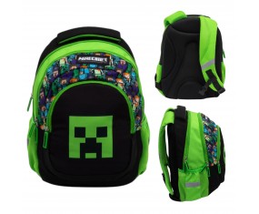 Plecak szkolny trzykomorowy dla chłopca wielokomorowy ASTRA MINECRAFT