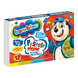 Pastele OLEJNE KREDKI Bambino 12 kolorów SUPER JAKOŚĆ