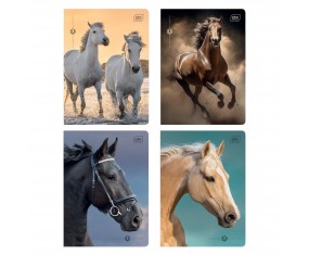 Zeszyt A5 16 kartek w kratkę 1 szt. MIX KONIE Wild Horses Interdruk