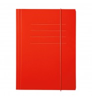 Teczka kartonowa na DOKUMENTY A4 na gumkę  Protos czerwona