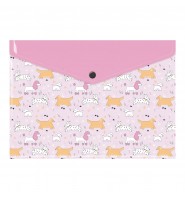 Teczka szkolna A4 KOPERTOWA na zatrzask PIESKI Biurfol