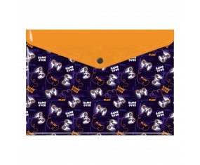 Teczka A4 szkolna PP KOPERTOWA na zatrzask PAD GAMEPAD Biurfol