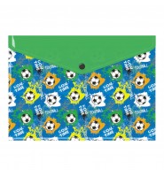 Teczka szkolna A5 KOPERTOWA na zatrzask PP Piłka FOOTBALL Biurfol