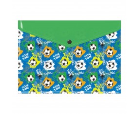 Teczka szkolna A5 KOPERTOWA na zatrzask PP Piłka FOOTBALL Biurfol