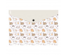 Teczka szkolna A5 PP KOPERTOWA na zatrzask Kotki Biurfol