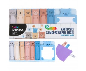 Karteczki samoprzylepne zakładki indeksujące notesik MISIE Kidea