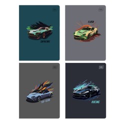 Zeszyt A5 16 kartek w kolorową trzylinię Interdruk Speed UV AUTA