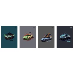 Zeszyt A5 16 kartek w kolorową trzylinię Interdruk Speed UV AUTA