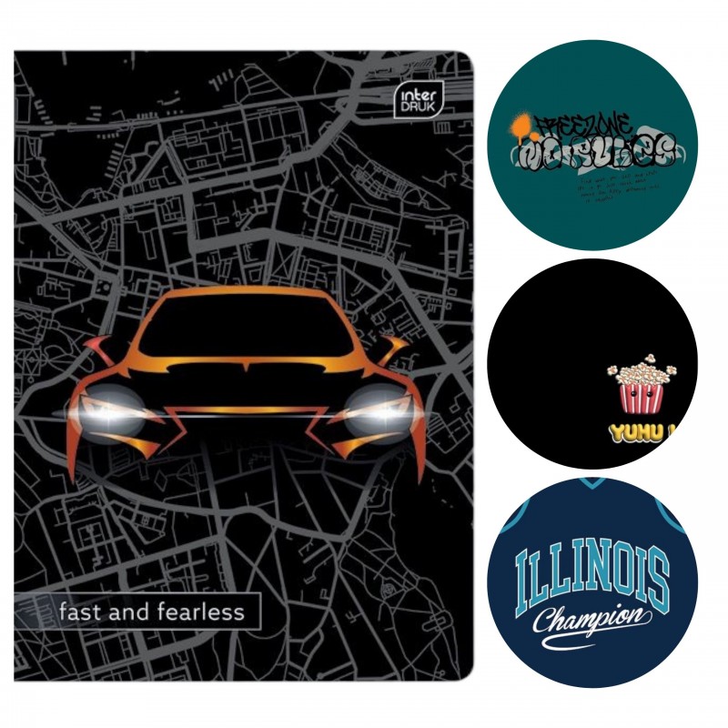 Zeszyt szkolny dla chłopca A5 32k w kolorową trzylinię BOYS Interdruk