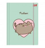 Teczka z gumką A4 St. Majewski 300g/m2 KOT PUSHEEN MINT dla dziewczynki