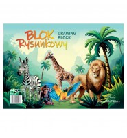 Blok rysunkowy biały A4 20 kartek 80g/m Protos