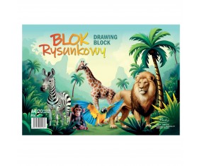 Blok rysunkowy biały A4 20 kartek 80g/m Protos