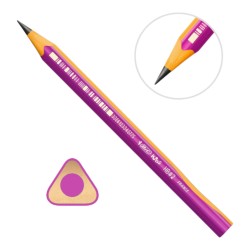 Zestaw do NAUKI PISANIA pióro naboje zmazik ołówek BIC rózówy