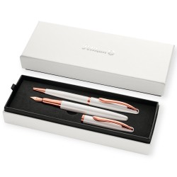 ZESTAW PREZENTOWY Jazz Noble Elegance pióro i długopis PEARL w pudełku