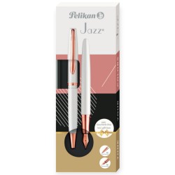 ZESTAW PREZENTOWY Jazz Noble Elegance pióro i długopis PEARL w pudełku