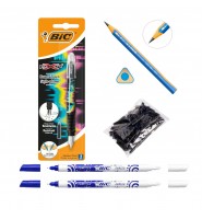 Zestaw do NAUKI PISANIA BIC PIÓRO OŁÓWEK NABOJE ZMAZIK