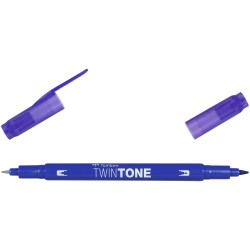 Marker flamaster TOMBOW dwustronny BRUSH PEN TwinTone prussian blue niebieski