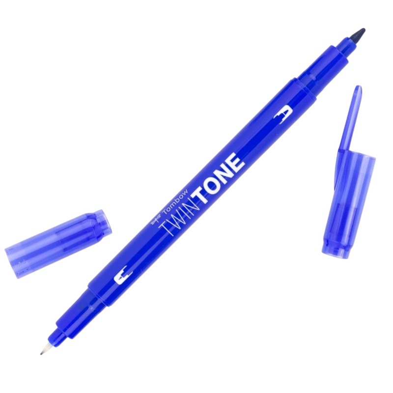 Marker flamaster TOMBOW dwustronny BRUSH PEN TwinTone prussian blue niebieski