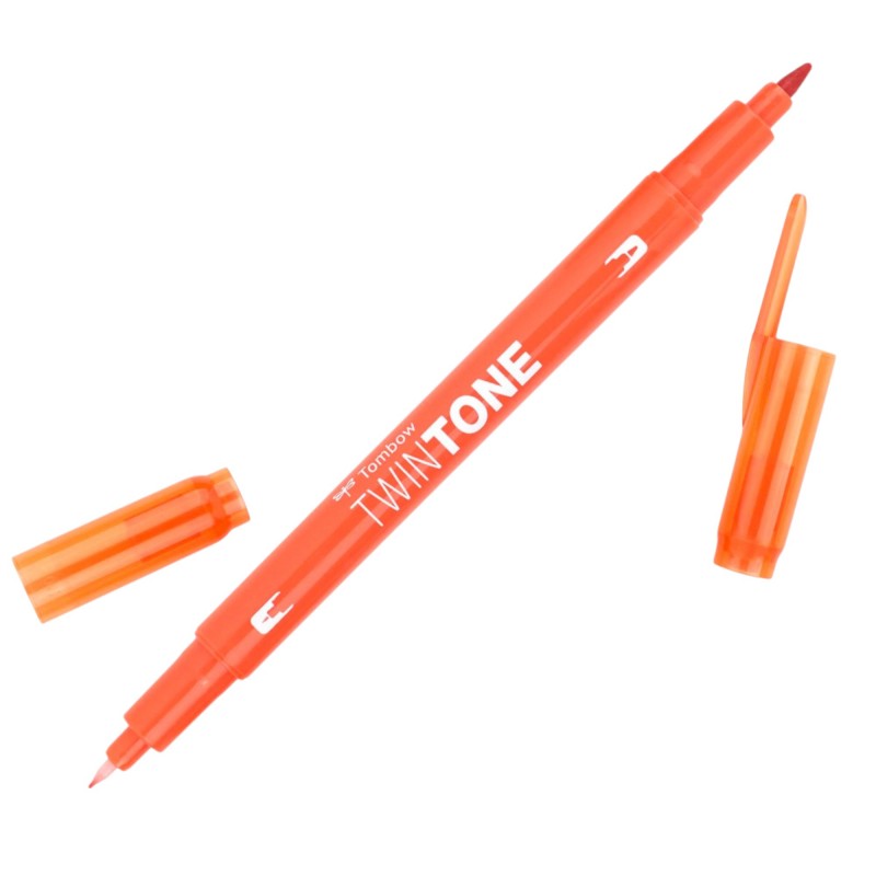 Marker flamaster TOMBOW dwustronny BRUSH PEN TwinTone carrot org pomarańczowy