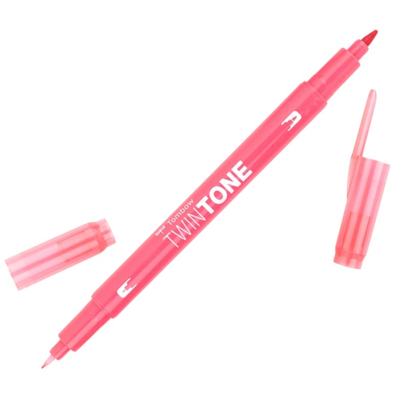 Marker flamaster TOMBOW dwustronny BRUSH PEN TwinTone cherry pink róż