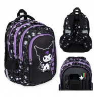 PLECAK szkolny 4-komorowy klasa 1-3 dla dziewczynki KUROMI Black St. Majewski