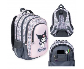 PLECAK szkolny 4-komorowy klasa 1-3 dla dziewczynki KUROMI PINK St. Majewski