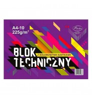 Blok TECHNICZNY KOLOROWY Protos A4 10 kolorów 225 g/m2