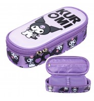 Piórnik szkolny saszetka z klapką dla dziewczynki KUROMI VIOLET St. Majewski