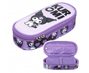 Piórnik szkolny saszetka z klapką dla dziewczynki KUROMI VIOLET St. Majewski