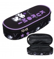 Piórnik szkolny saszetka z klapką dla dziewczynki KUROMI BLACK St. Majewski