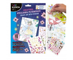 Kreatywna wyklejanka po numerach dla dziewczynek MAGICZNY ŚWIAT Kidea