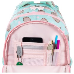 Zestaw szkolny dla dziewczynki PUSHEEN MINT SERCE plecak worek saszetka