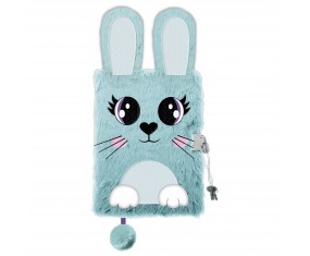 Pamiętnik notes pluszowy WŁOCHACZ z kłódką 3D RABBIT KRÓLICZEK