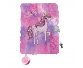 Pamiętnik notes pluszowy WŁOCHACZ z kłódką 3D ROMANTIC HORSE KONIK