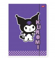 Teczka szkolna z gumką A4 St. Majewski 300g/m2 KUROMI VIOLET dla dziewczynki