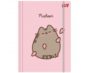 Teczka szkolna z gumką A4 dla dziewczynki Pusheen różowa 300 g/m2 St. Majewski