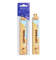 Linijka DREWNIANA KAPIBARA 15 cm