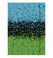 Teczka szkolna kartonowa z gumką A4+ PIXI niebiesko‑zielona Happy Color