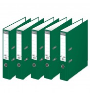 Zestaw 5 sztuk segregator dźwigniowy A4 75mm 2 ringi zielony Interdruk