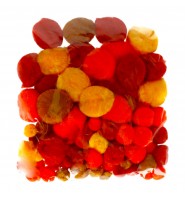 Pompony dekoracyjne STARPAK akryl mix kolor 100 sztuk zestaw kreatywny JESIENNE