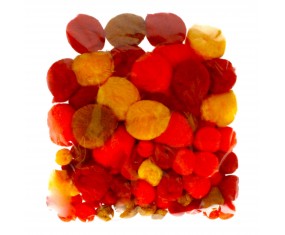 Pompony dekoracyjne STARPAK akryl mix kolor 100 sztuk zestaw kreatywny JESIENNE