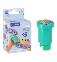 Stempel z naklejkami ZWIERZĘTA DOMOWE Starpak 160 sztuk — zabawa kreatywna dla dziecka