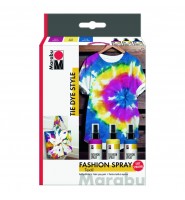 Farby do tkanin MARABU Fashion Spray Tie-Dye 3x100ml zestaw spray