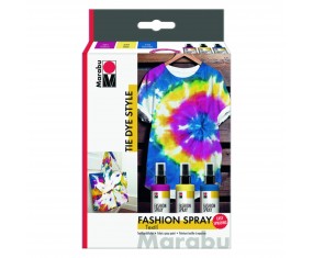 Farby do tkanin MARABU Fashion Spray Tie-Dye 3x100ml zestaw spray
