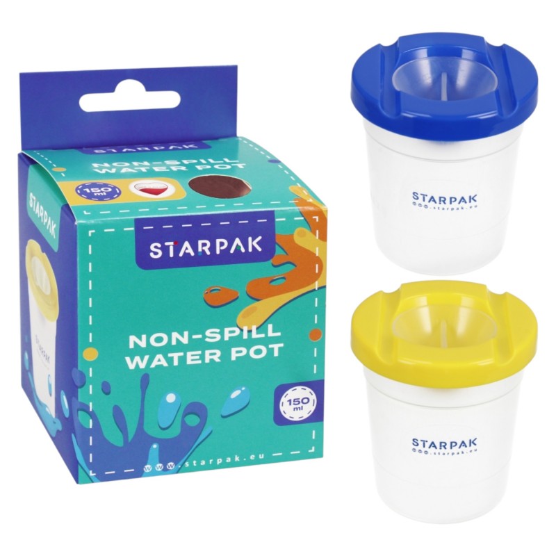 Kubek NIEKAPEK na wodę STARPAK z blokadą wylania do malowania 150ml 1 SZTUKA