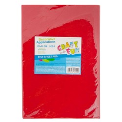 ZESTAW 5 arkuszy filc dekoracyjny MIĘKKI 20×30 cm CZERWONY STARPAK
