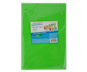 ZESTAW 5 arkuszy filc dekoracyjny MIĘKKI 20×30 cm CIEMNY ZIELONY STARPAK