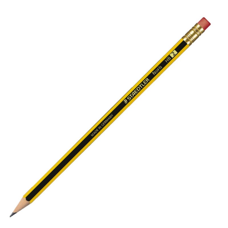 Ołówek Noris, sześciokątny z gumką, tw. HB, STAEDTLER