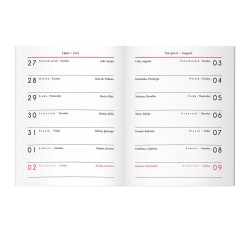 Kalendarzyk kieszonkowy 2026 Interdruk 64 strony tygodniowy 8x10,5 cm