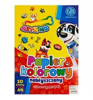 Zeszyt blok papierów kolorowych nabłyszczanych ASTRAPAP 10 arkuszy A4